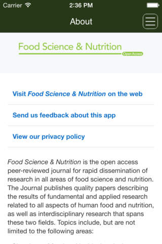 Food Science & Nutrition - náhled