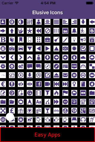 Elusive Icons Cheatsheet - Icon Font with tagline - náhled