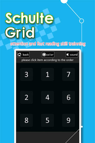Schulte Grid -attention and fast reading skill tra - náhled