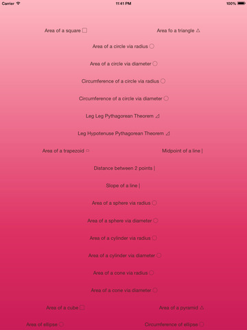 Geometry Formula Calculator - náhled