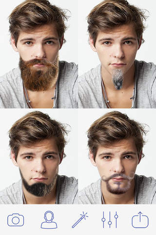 Beard and Mustaches Photo Booth - Men Beard Style  - náhled