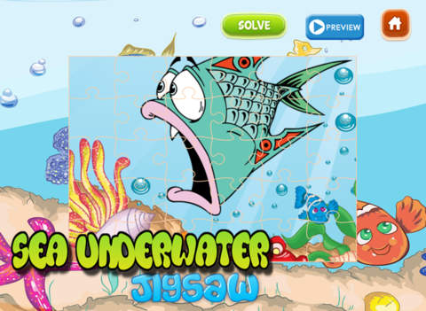 Sea Underwater Animals Jigsaw Puzzles for Kids Gir - náhled