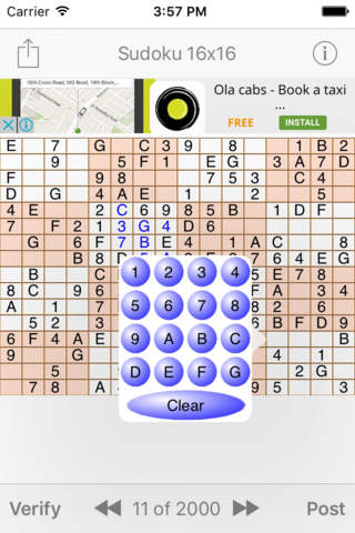 Sudoku 16x16 Game - náhled