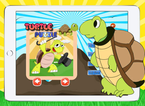 Sea Turtle Aquarium Puzzle Jigsaw Shape Free Diver - náhled