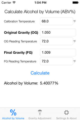 Hydrometer Calculator - náhled
