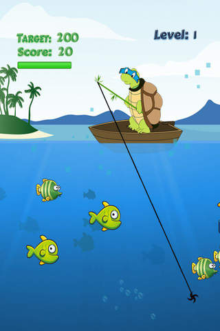 Turtle Fishing Catch a Big Fish in Deep Sea - náhled