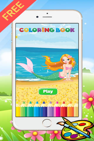 Princess & Mermaid Coloring Book - All In 1 Sea Dr - náhled