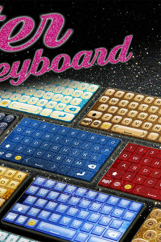 Glitter Keyboard Themes – Shiny Custom Keyboard De - náhled