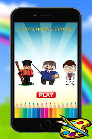 occupations coloring book for kids - náhled