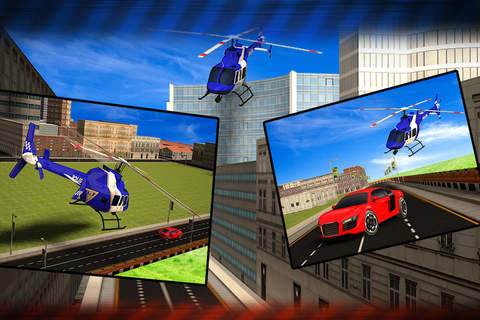 Police Helicopter Pilot Chase Cars 3D Game - náhled