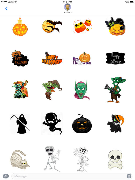 HalloweenMoji - Halloween Stickers for iMessage screenshot 8