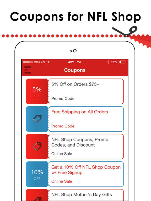 App Shopper: Coupons for NFL Shop (Shopping)