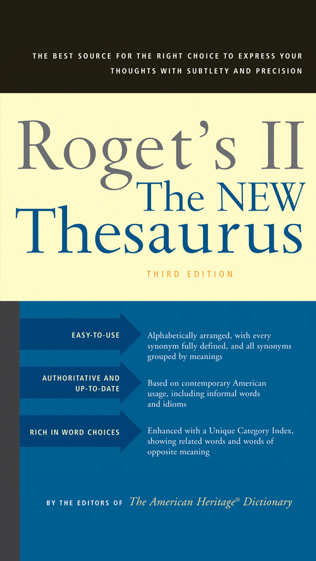 Roget's II: New Thesaurus screenshot 1