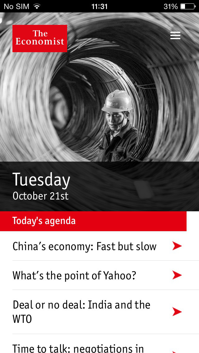 Economist Espresso screenshot 1