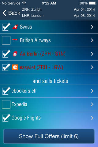 Zurich Airport (ZRH) Flight Tracker - náhled