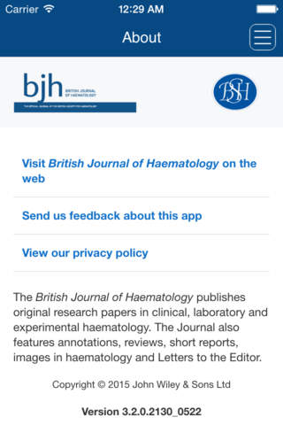 British Journal of Haematology - náhled