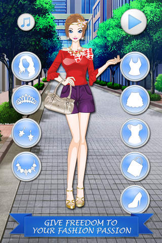 The Love Story: City Fashion. Dress up game for gi - náhled