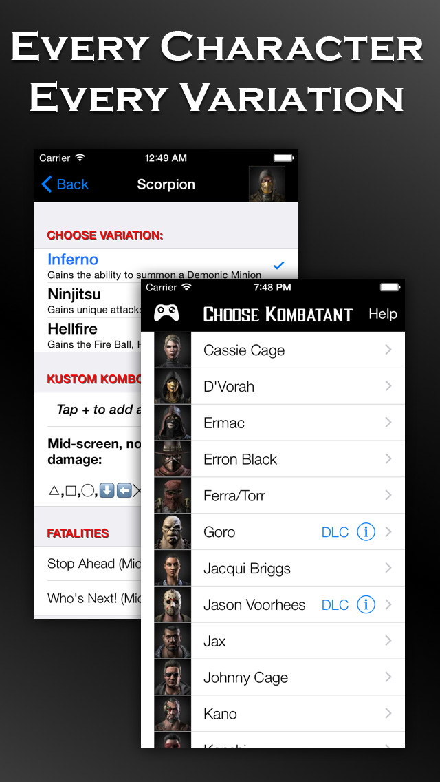 lichten haakje middag MKXL Pocket Guide - Mortal Kombat XL Edition - Kustom Kombos, Moves, and  Finishers for MKX | Apps | 148Apps