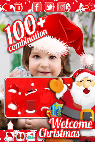 Christmas Santa Photo Sticker - Top Free Best Xmas - náhled