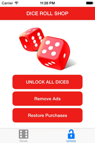 DICE ROLL APP - náhled