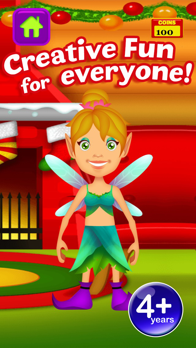 My Magic Little Elf and Fairy Princess Dream Xmas Party Adventure Free Dress Up Game screenshot 4
