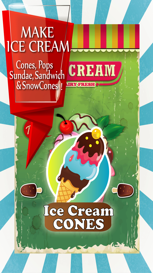 >> make ice cream cones, sundae, ice pops, sandwich & snow