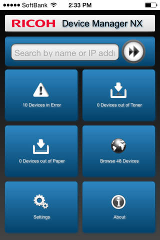 RICOH Device Manager NX - náhled