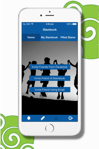 Slambook App - náhled