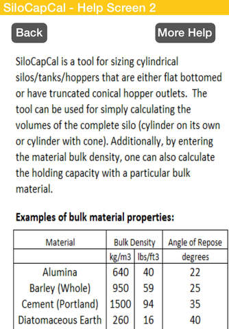 SiloCapCal - Silo Capacity Calculator - náhled