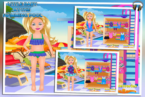 Little Baby At The Swimming Pool - náhled