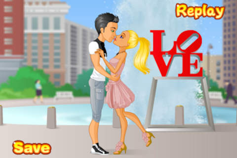 Couple Kissing Dress Up - náhled