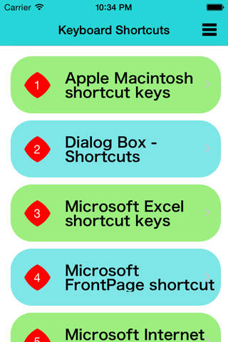 Keyboard Shortcuts Free - náhled