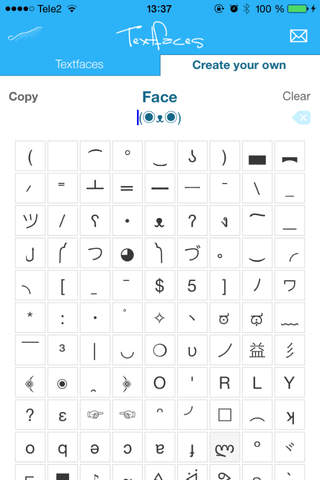 Textfaces - náhled