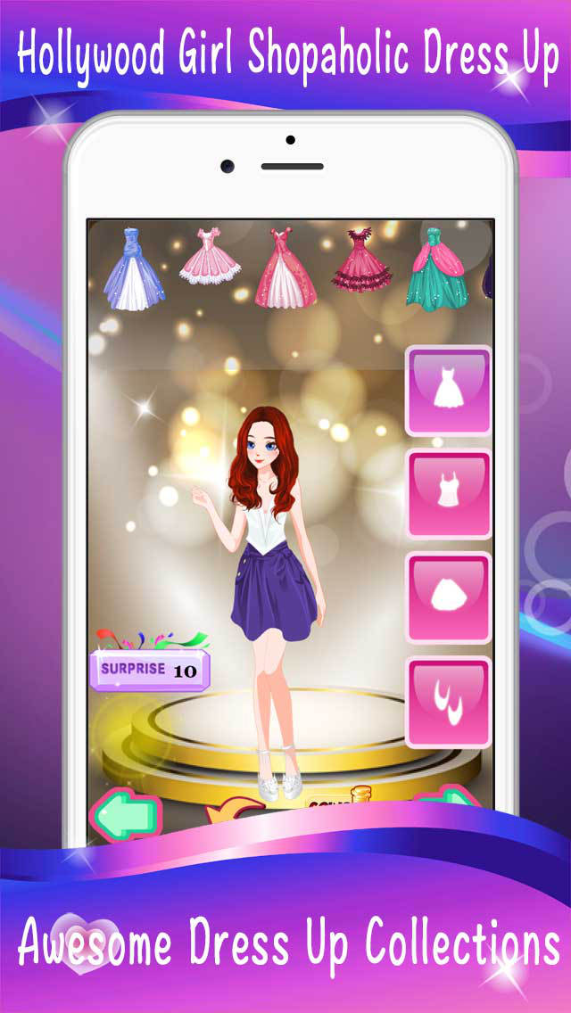 Hollywood Girl Shopaholic Dress Up Beautiful fashion on the red carpet Apps 148Apps