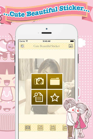 Cute Beautiful Sticker - photo editor, filters, ef - náhled