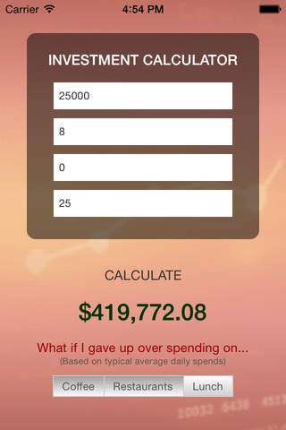 JMS Investment Calculator - náhled