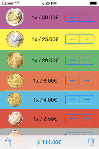 Euro Coin Roll Calculator - náhled