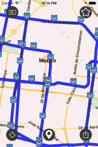 Mexico - Offline Map & City Guide (w/ metro!) - náhled