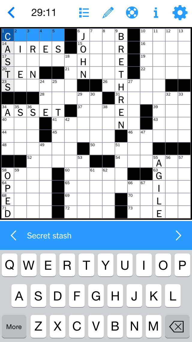 New York Times Crossword screenshot 1