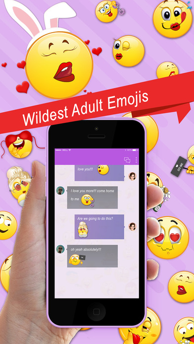 Adult Emoji Emoticons Sticker for Text i-Message 