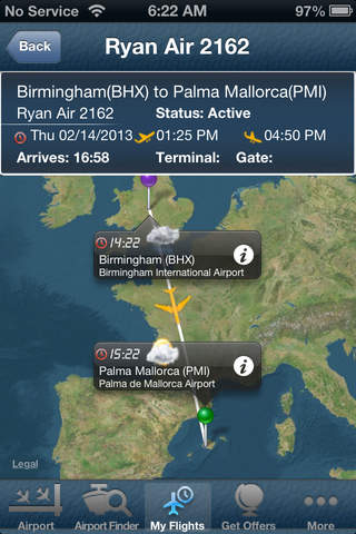 Palma de Mallorca Airport (PMI) Flight Tracker Rad - náhled