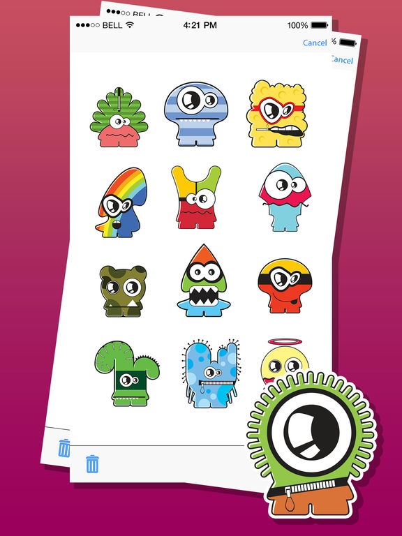 Cute Monsters Emojis and Stickers Pack screenshot 5