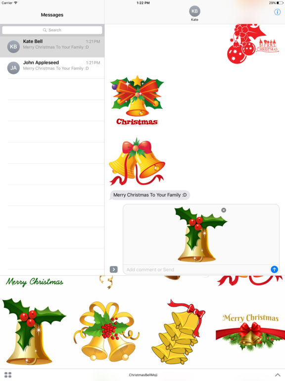 Jingle Bells, Christmas Bell Stickers for iMessage screenshot 5