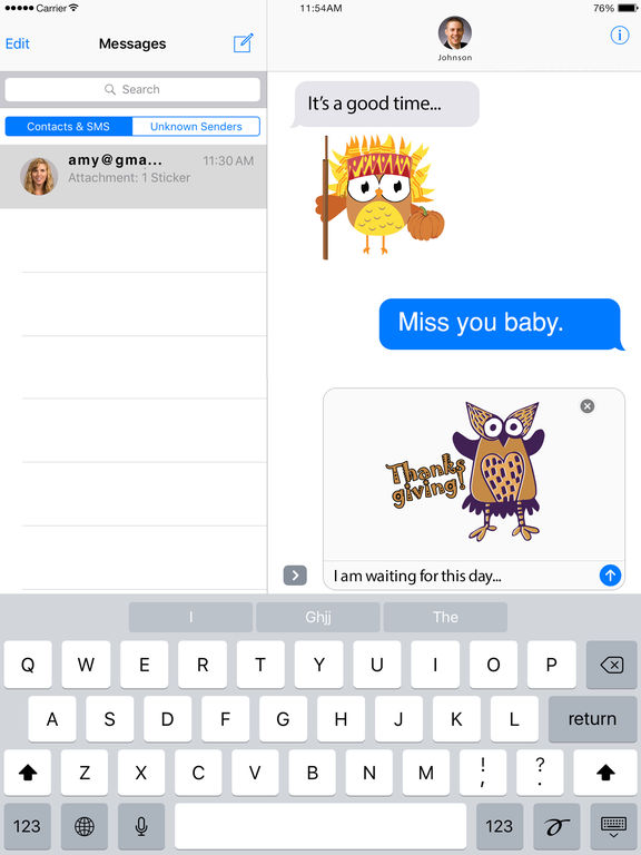 OwlMoji - Cute Owl Stickers for Thanksgiving screenshot 6