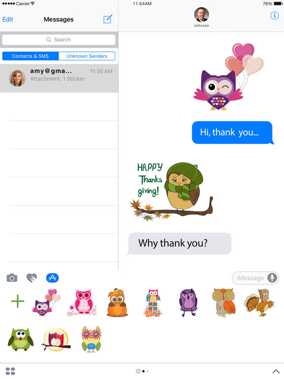 OwlMoji - Cute Owl Stickers for Thanksgiving screenshot 5