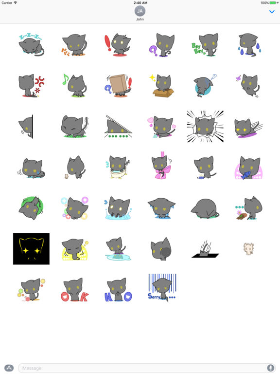 Black Cat Stickers packs screenshot 3
