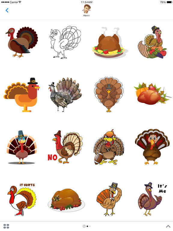 TurkeyMoji - Thanksgiving stickers for iMessage screenshot 4