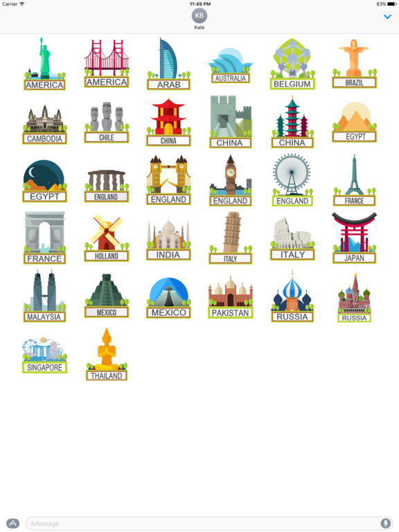 World Landmarks for Stickers - Beautiful Landscape screenshot 4