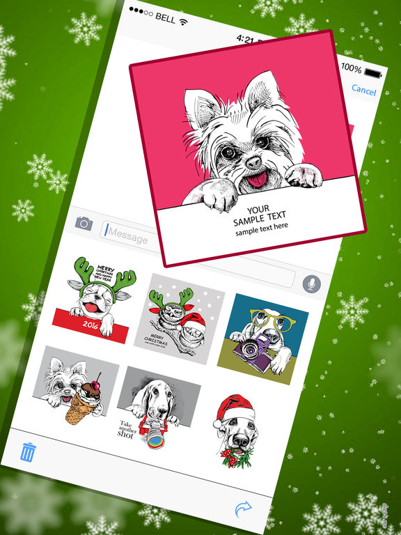 Animals Christmas Dress Up Expressions Stickers screenshot 6