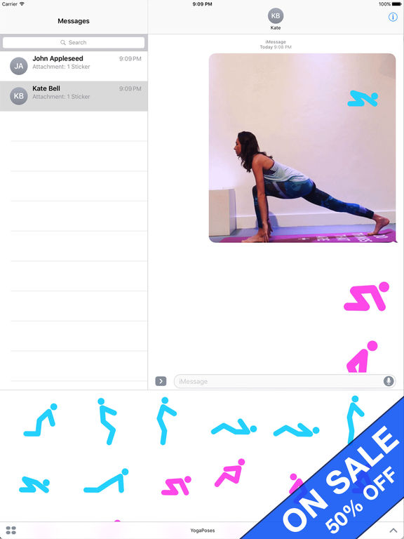 Animated Yoga Poses Stickers screenshot 4